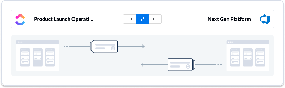 ClickUp Azure DevOps integration flow direction