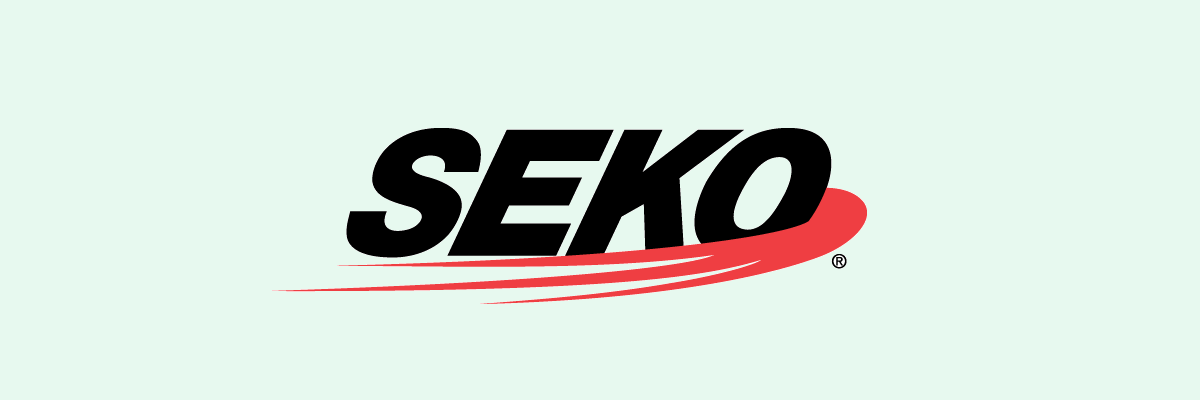 A logo for Seko on a green background, representing a case study with Jira and ServiceNow.