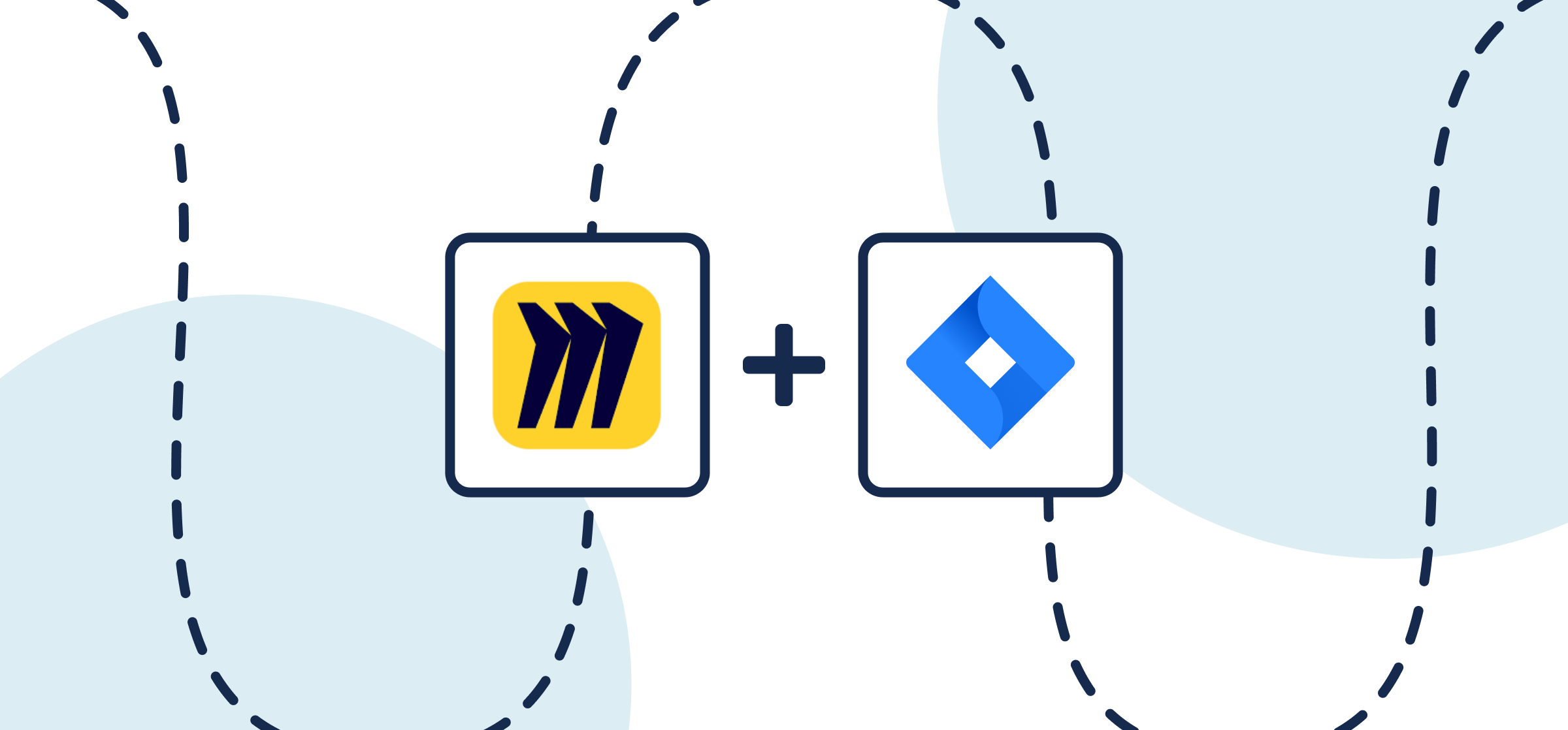 Logos for Miro and Jira, representing a walkthrough to using this Unito integration.