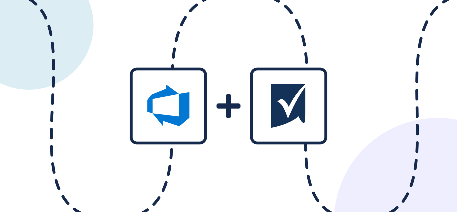 Logos for Azure DevOps and Smartsheet, representing a guide to this Unito integration.