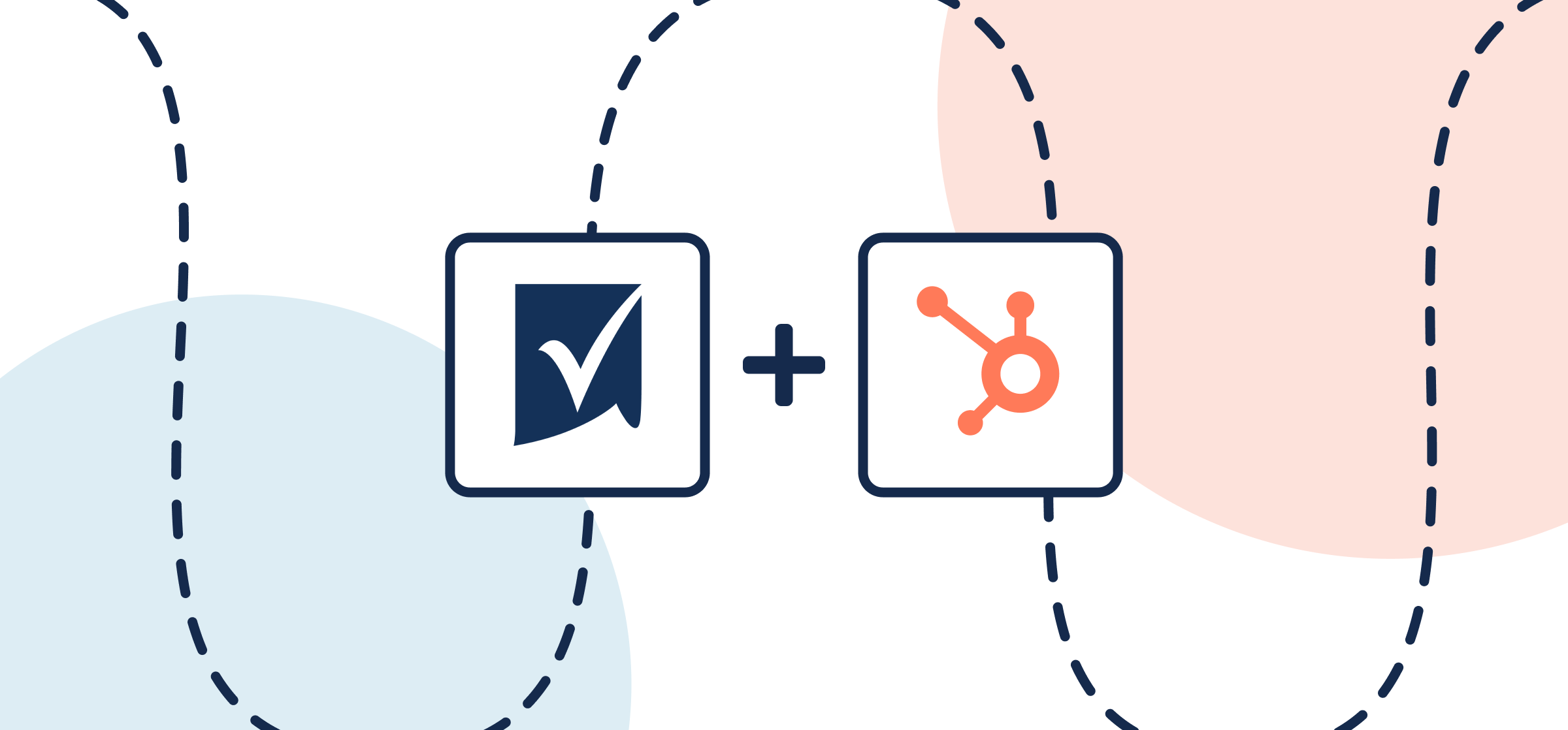 Logos for Smartsheet and HubSpot, representing an integration between them.