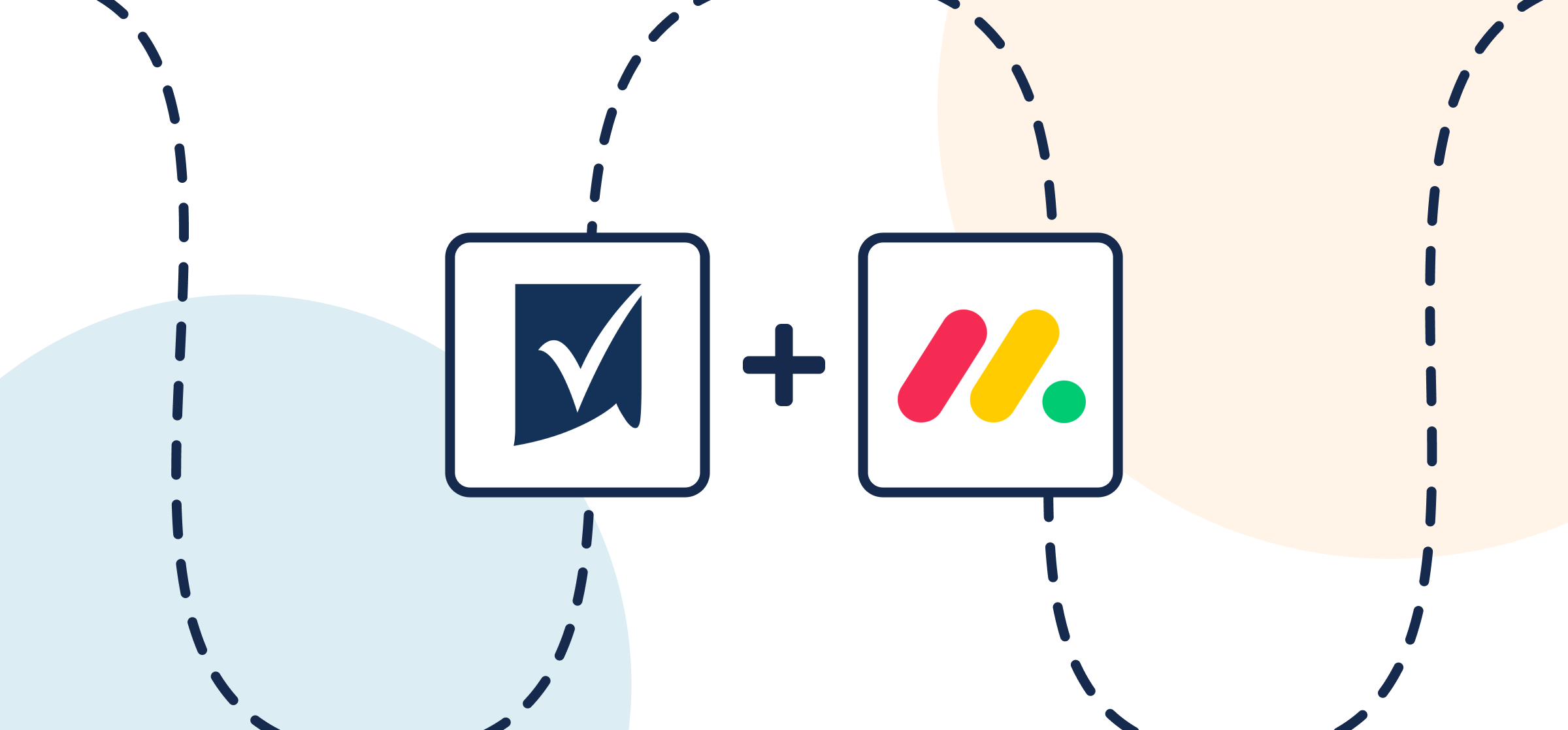 Logos for Smartsheet and monday.com, representing a walkthrough for a smartsheet-monday.com integration.