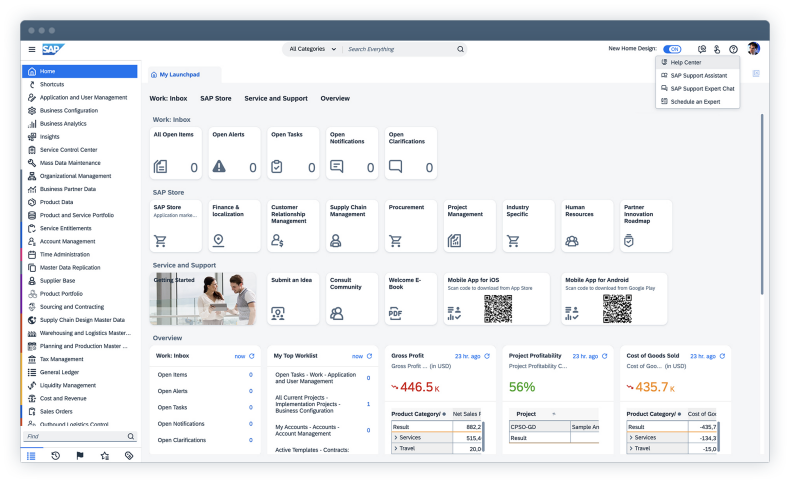 A screenshot of SAP Business ByDesign, one of many NetSuite competitors.