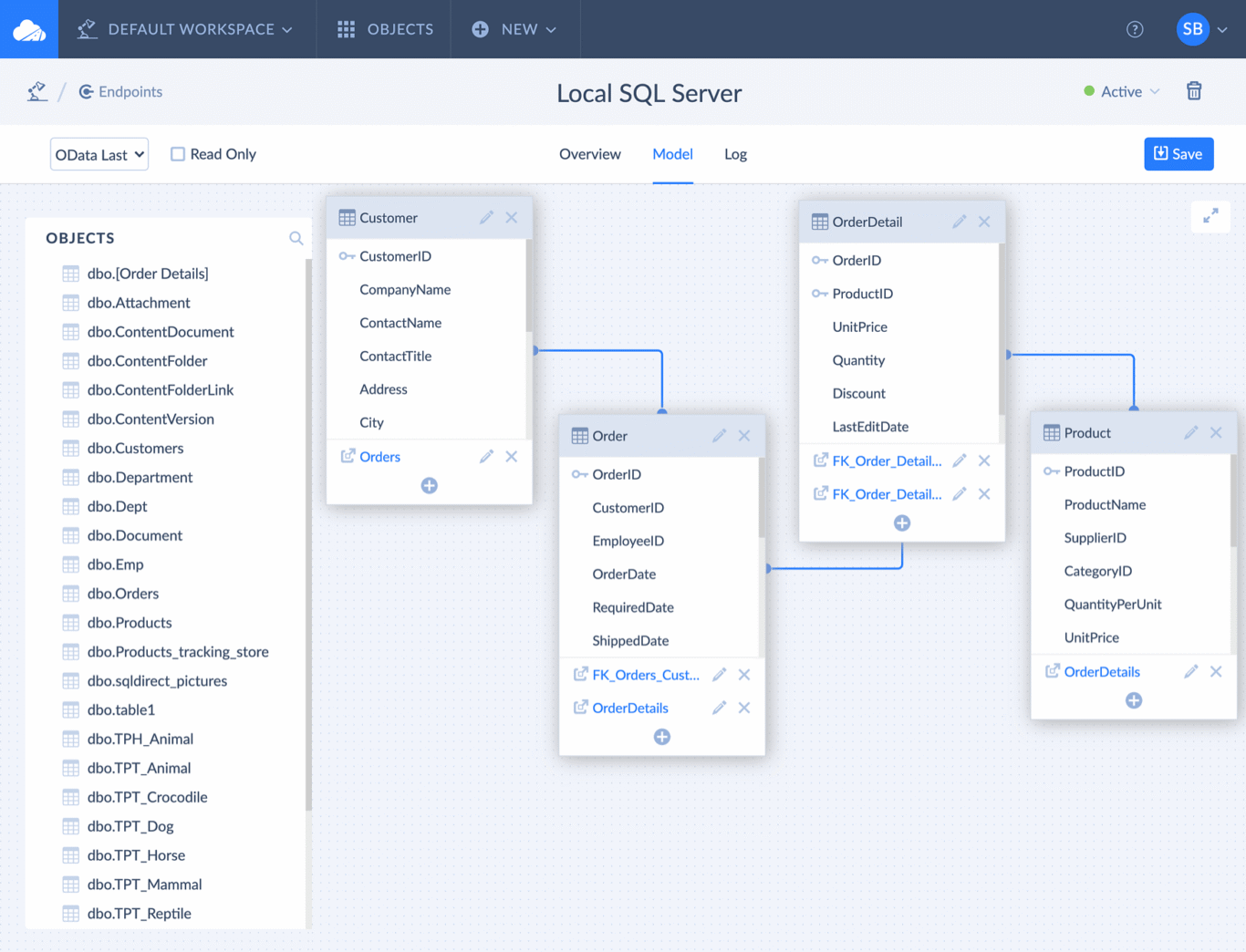 A screenshot of Skyvia, an example of a SaaS integration platform.