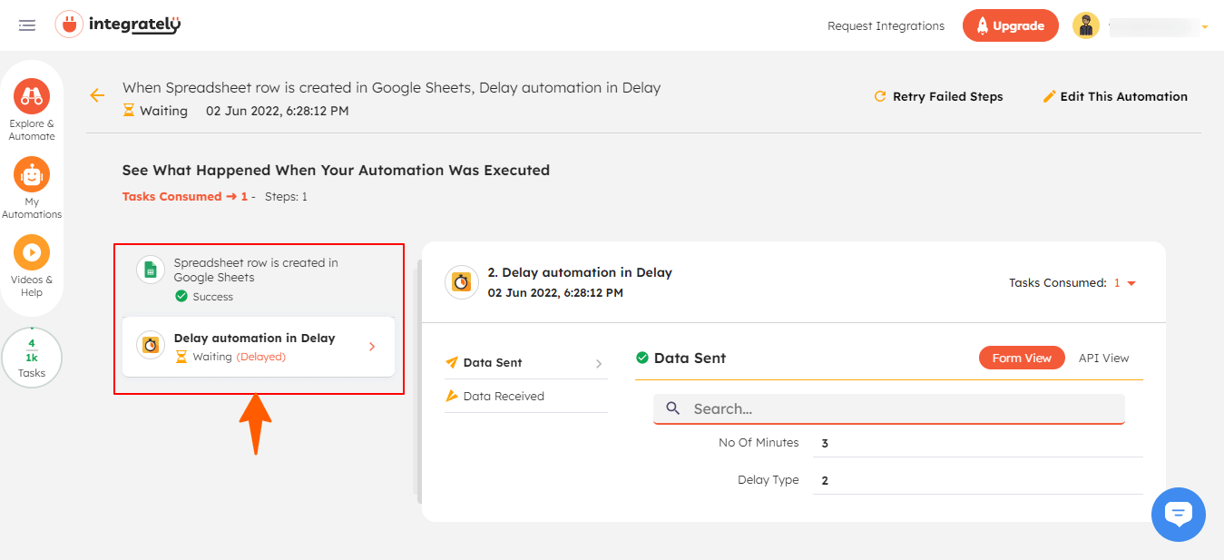 A screenshot of Integrately, a popular Make alternative.