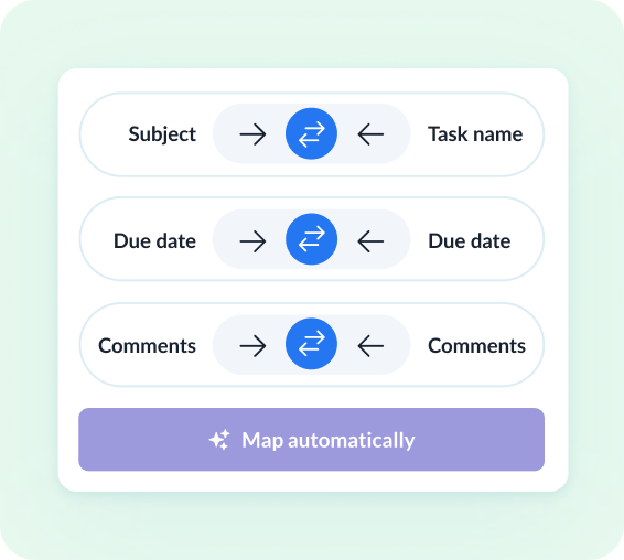 Review how fields map across tools