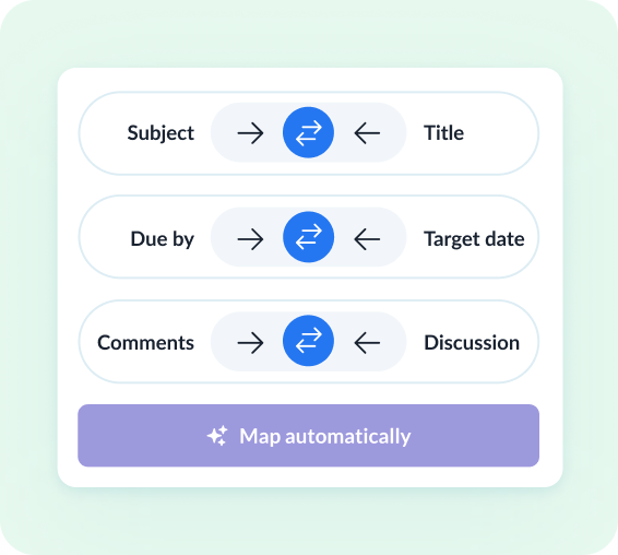 Review how fields map across tools