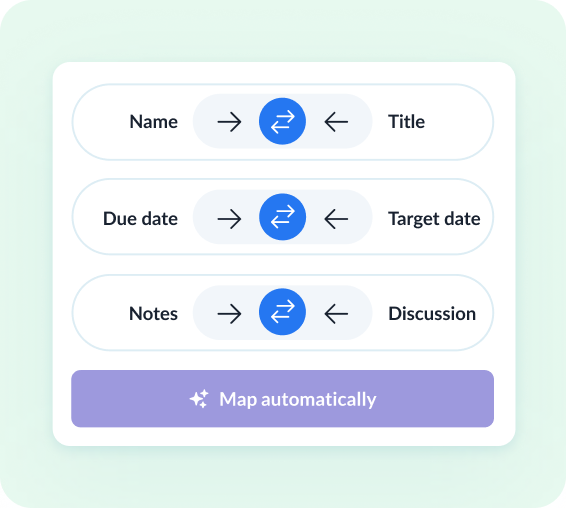 Review how fields map across tools
